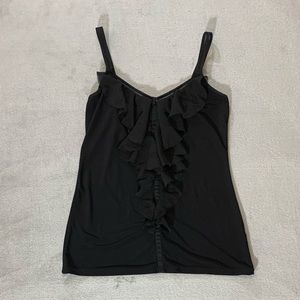 WHBM | Tank Blouse | Ruffle Front